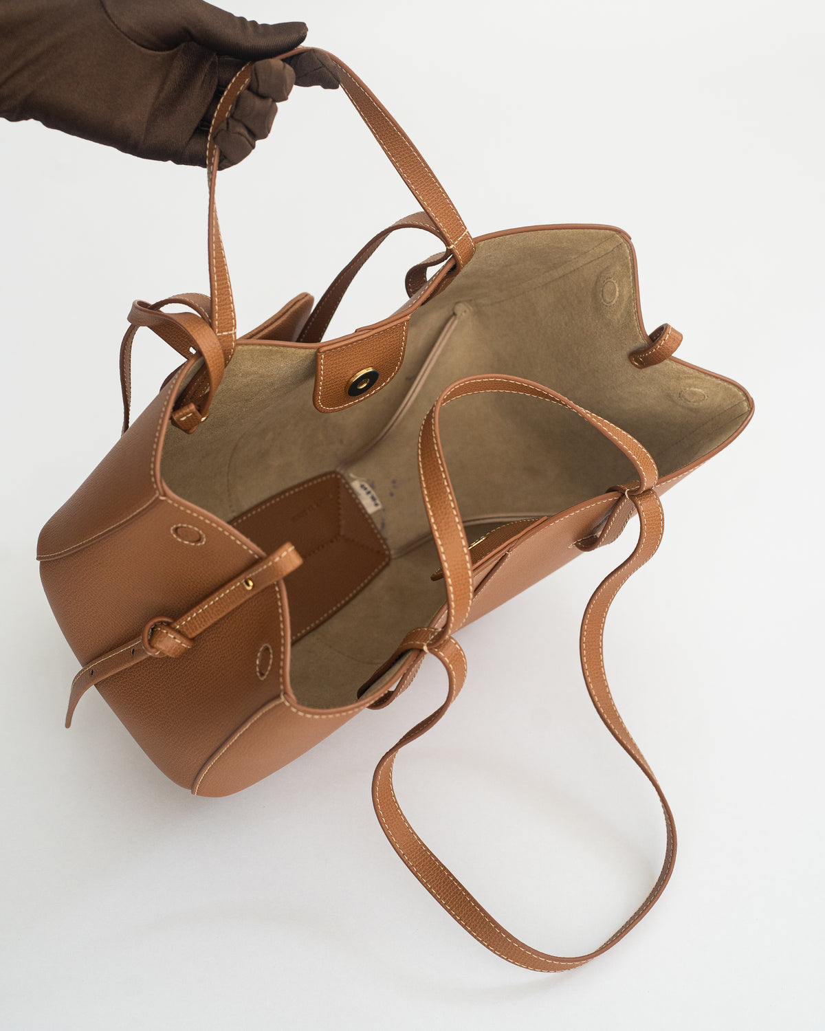 Polène Cyme Mini in Textured Camel