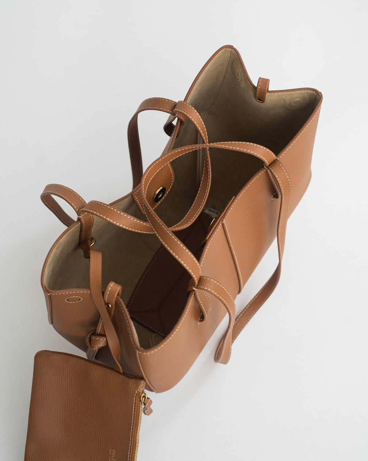 Polène Cyme Mini in Textured Camel