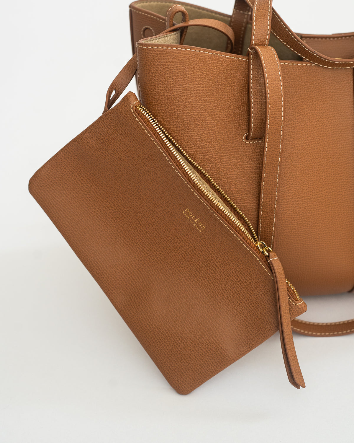 Polène Cyme Mini in Textured Camel