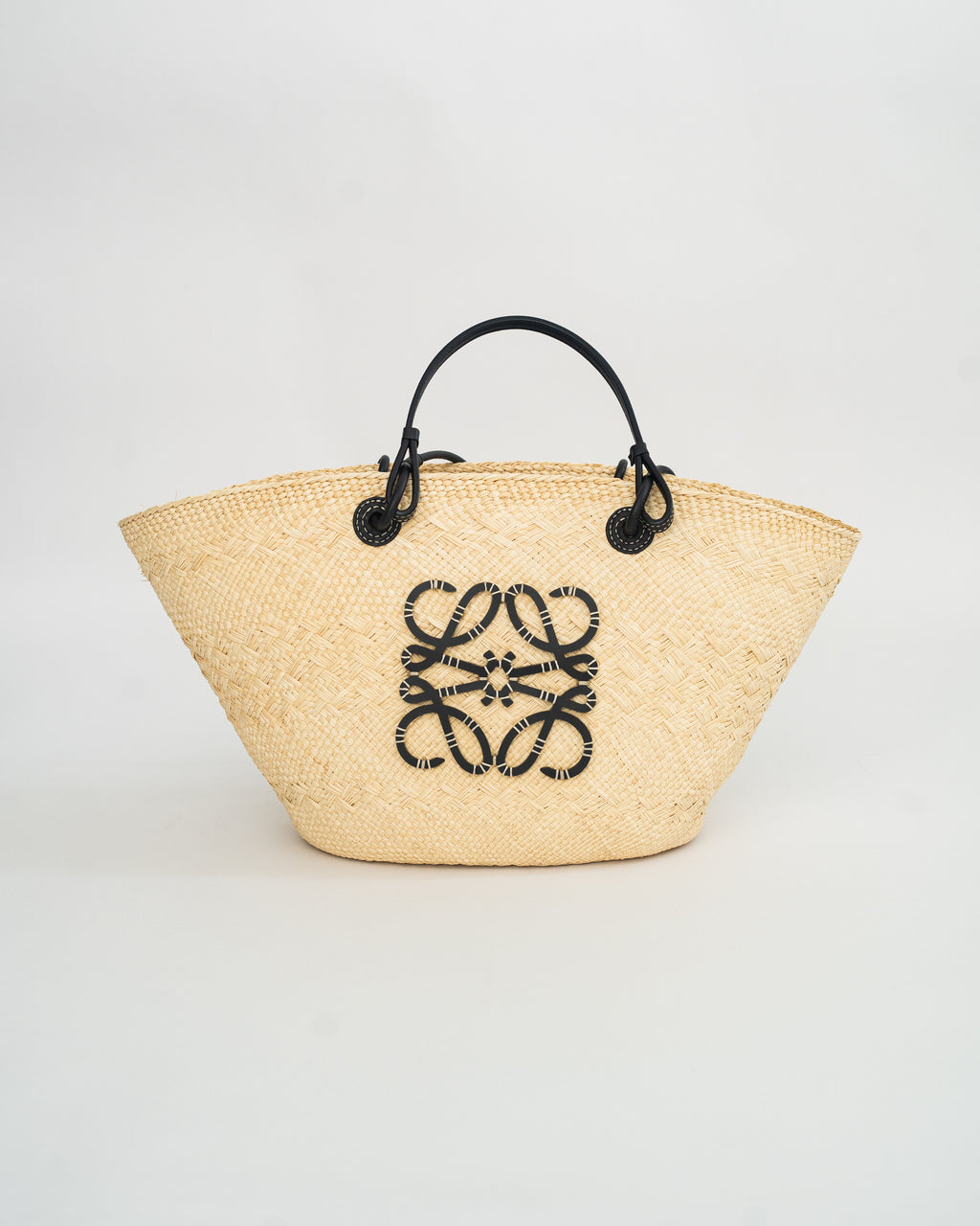 Loewe Anagram Basket Bag in Natural/Black
