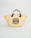 Loewe Anagram Basket Bag in Natural/Black