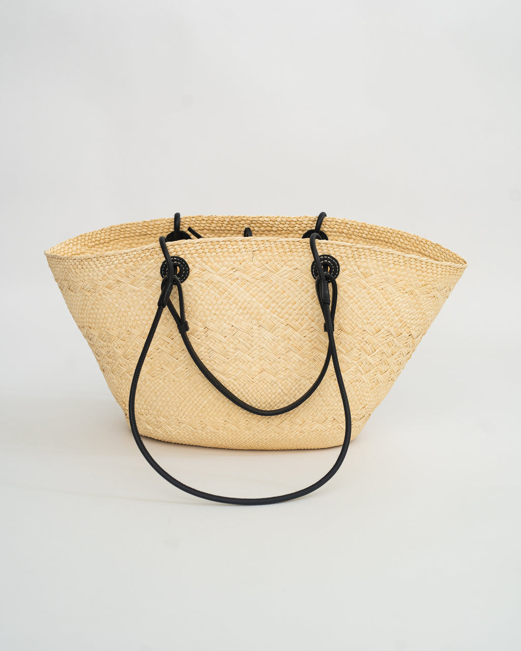 Loewe Anagram Basket Bag in Natural/Black