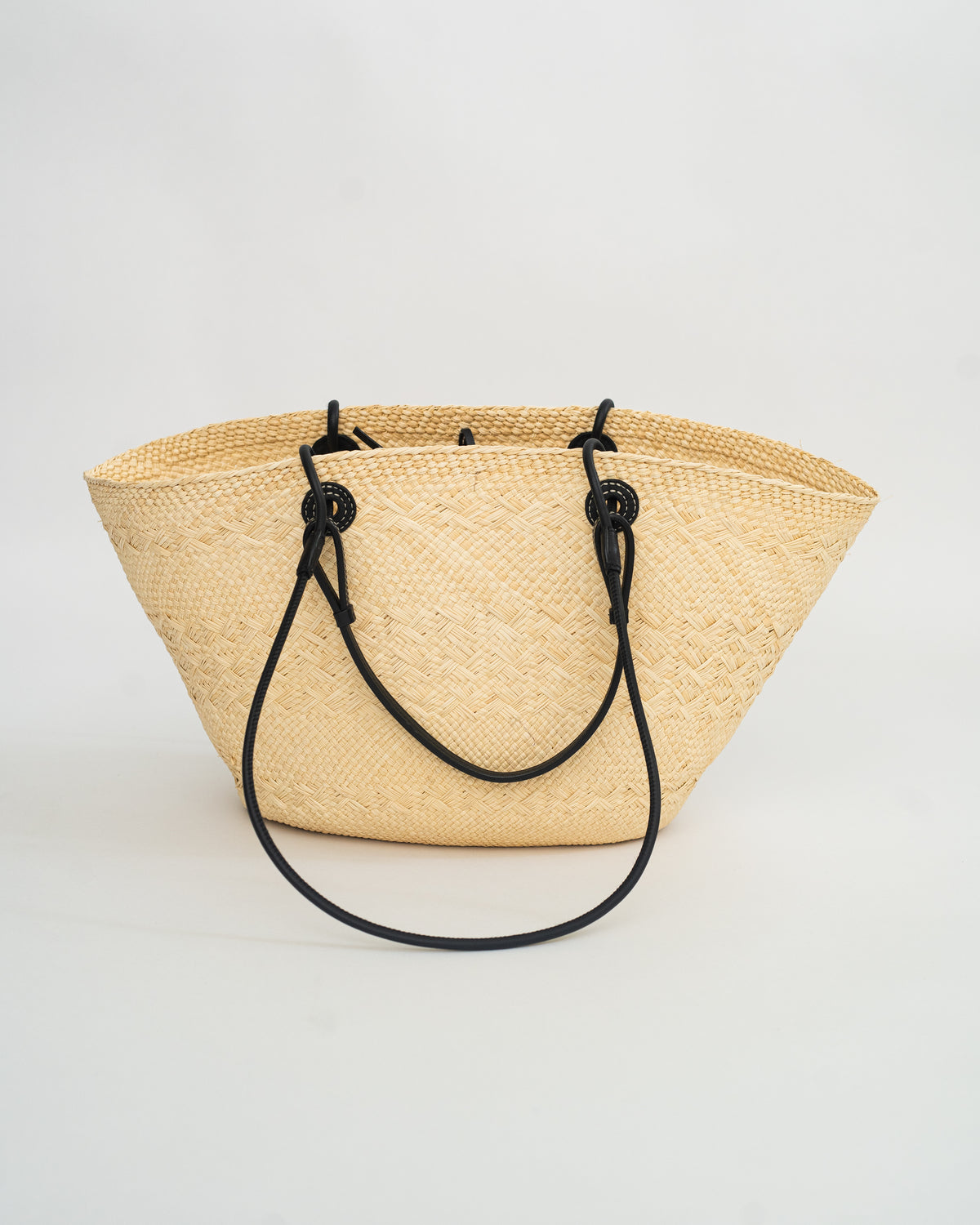 Loewe Anagram Basket Bag in Natural/Black
