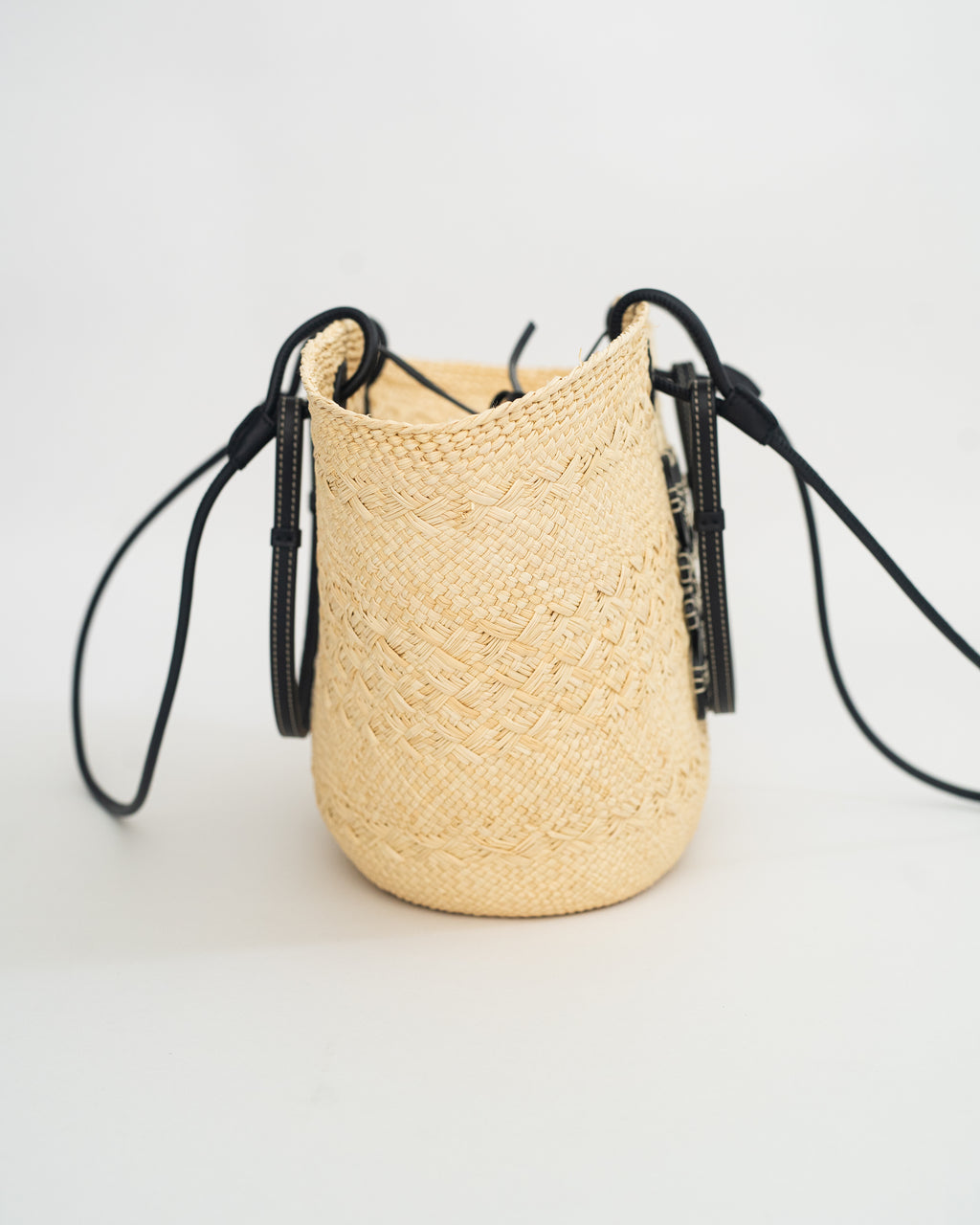 Loewe Anagram Basket Bag in Natural/Black
