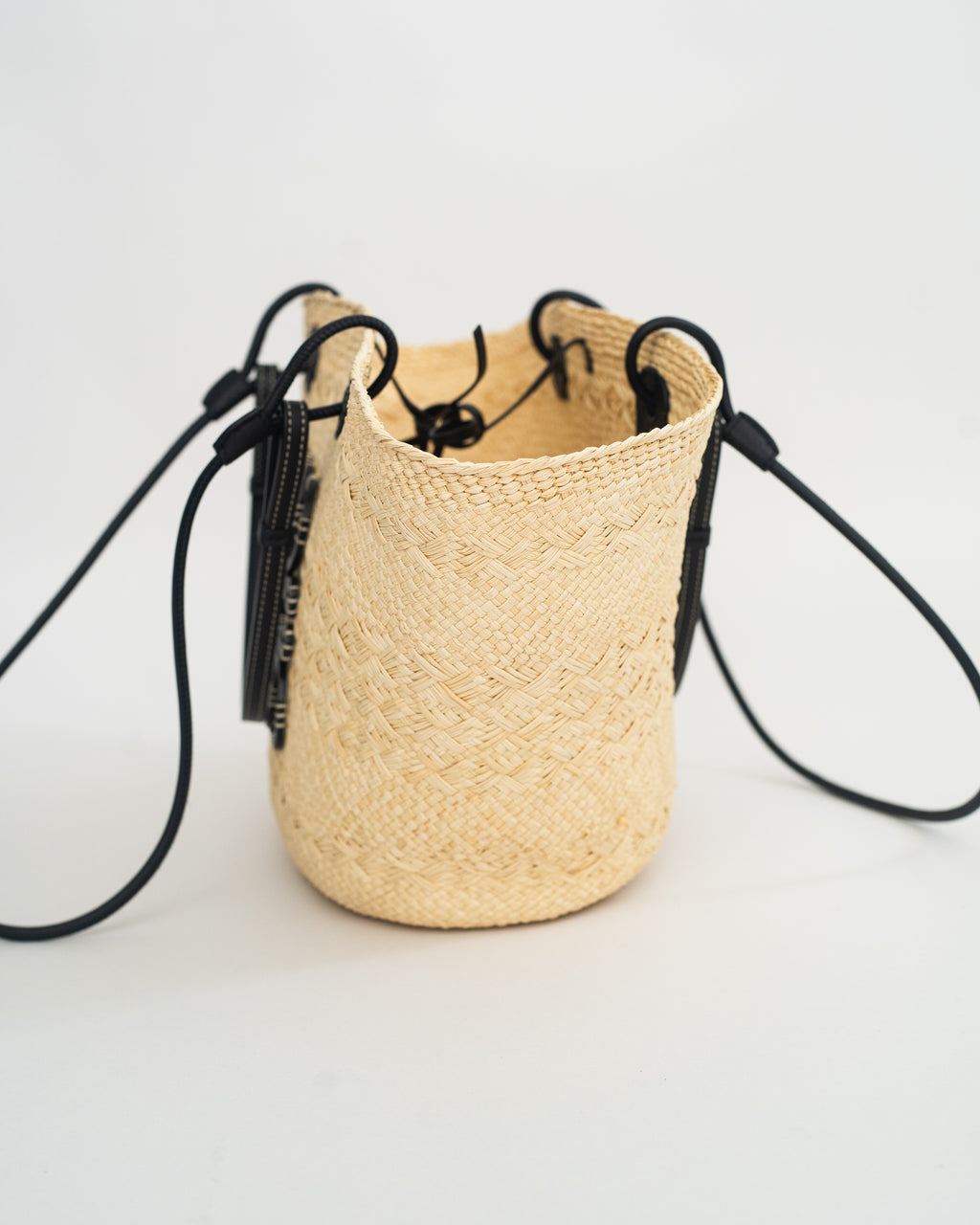 Loewe Anagram Basket Bag in Natural/Black
