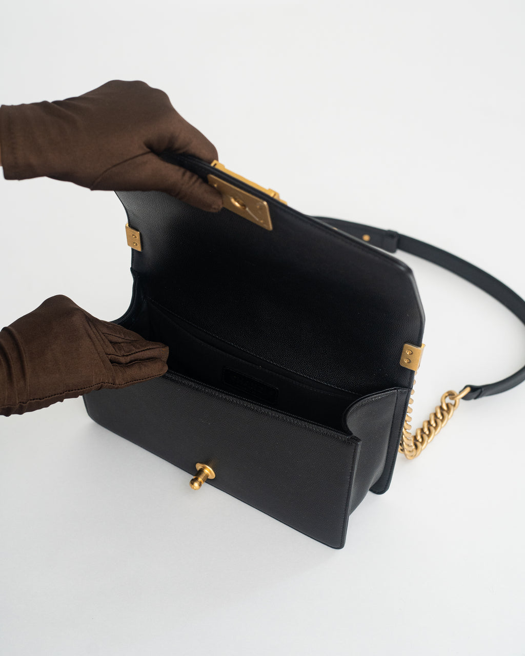 Chanel Le Boy Medium in Black Caviar GHW
