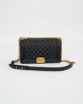 Chanel Le Boy Medium in Black Caviar GHW