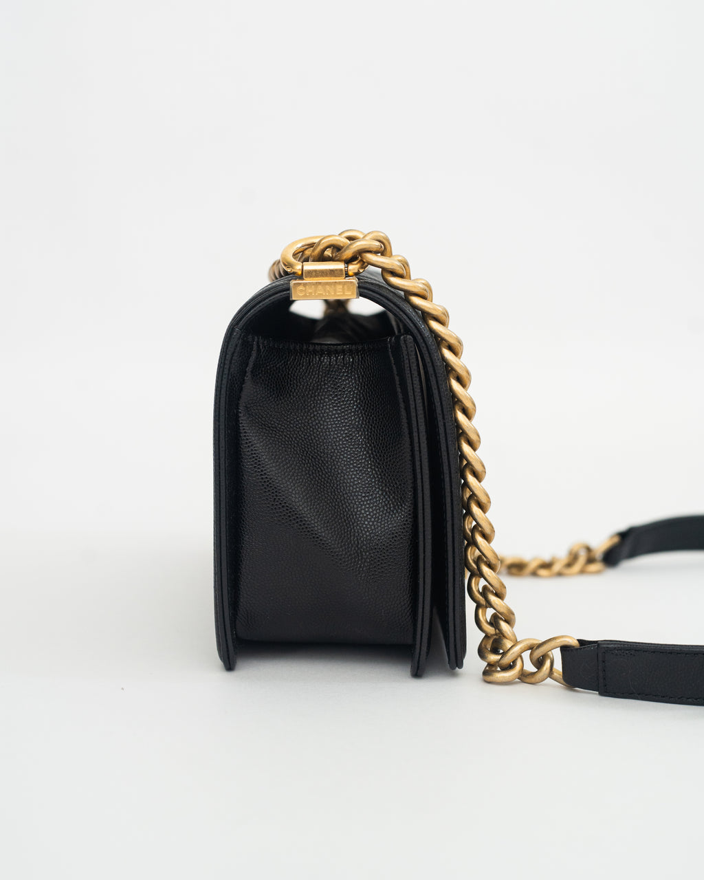 Chanel Le Boy Medium in Black Caviar GHW