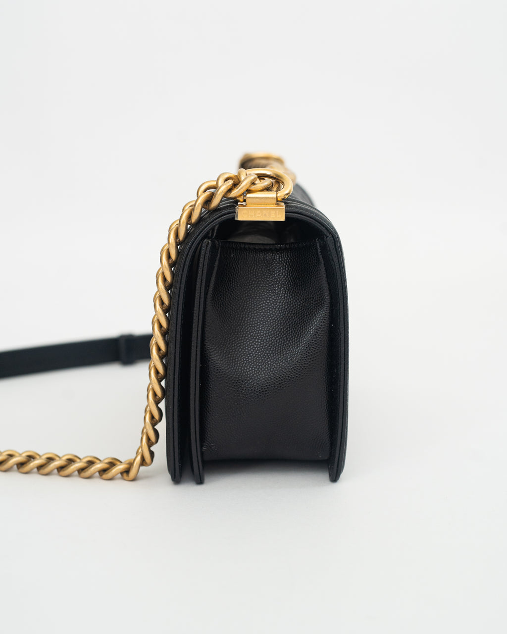 Chanel Le Boy Medium in Black Caviar GHW