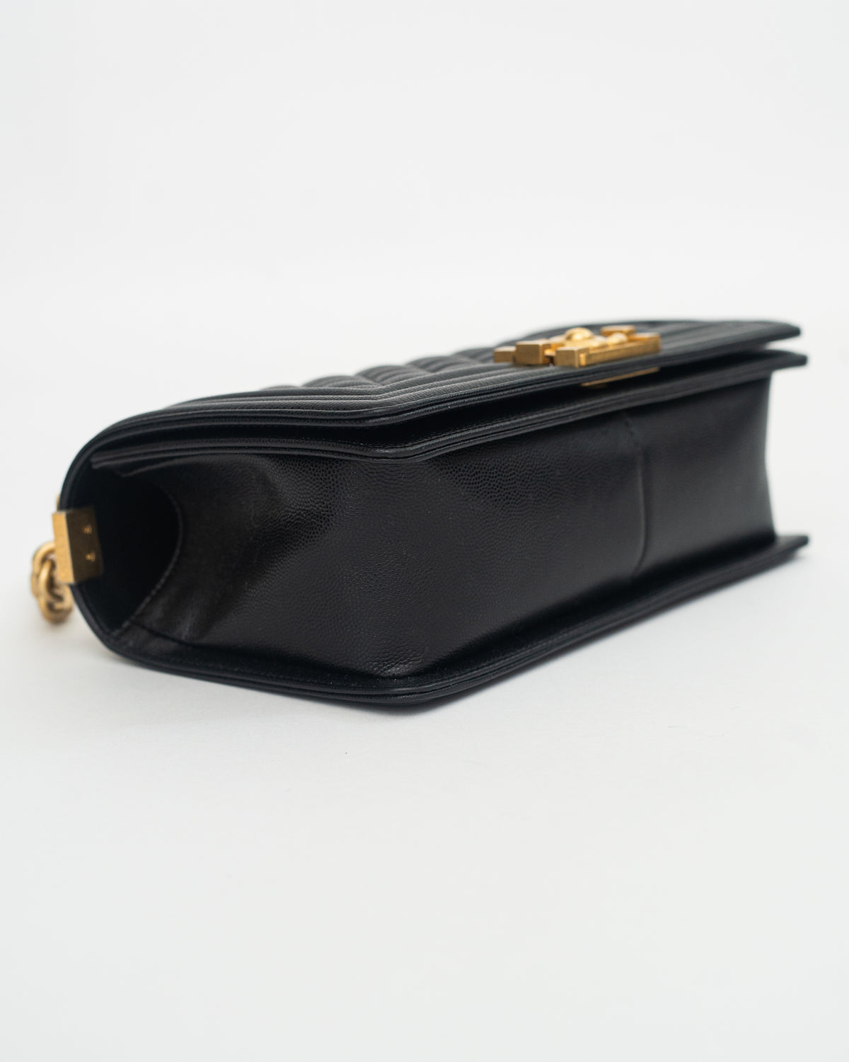 Chanel Le Boy Medium in Black Caviar GHW