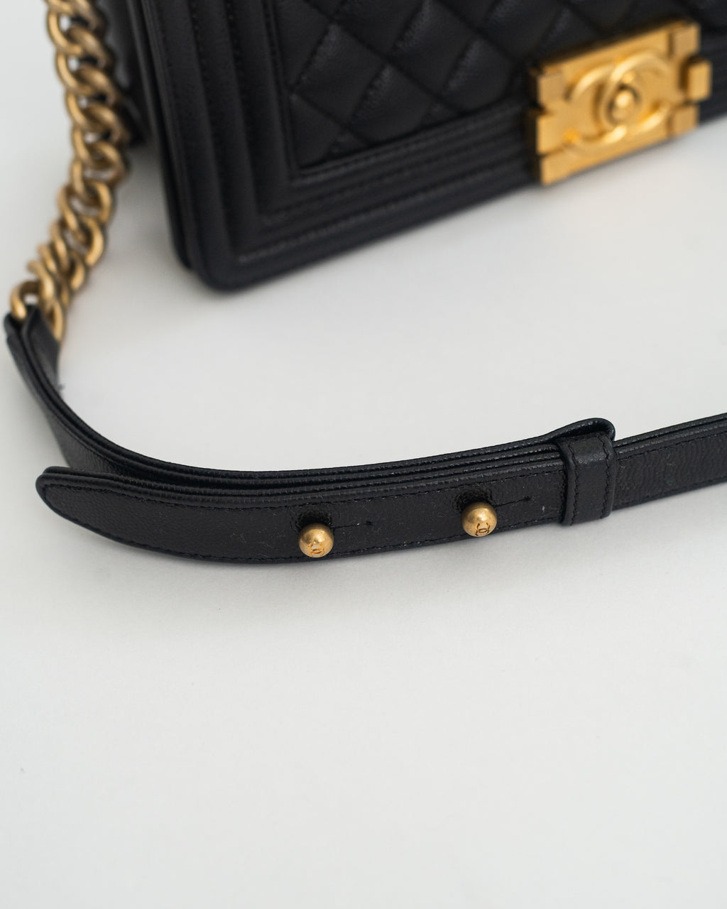 Chanel Le Boy Medium in Black Caviar GHW