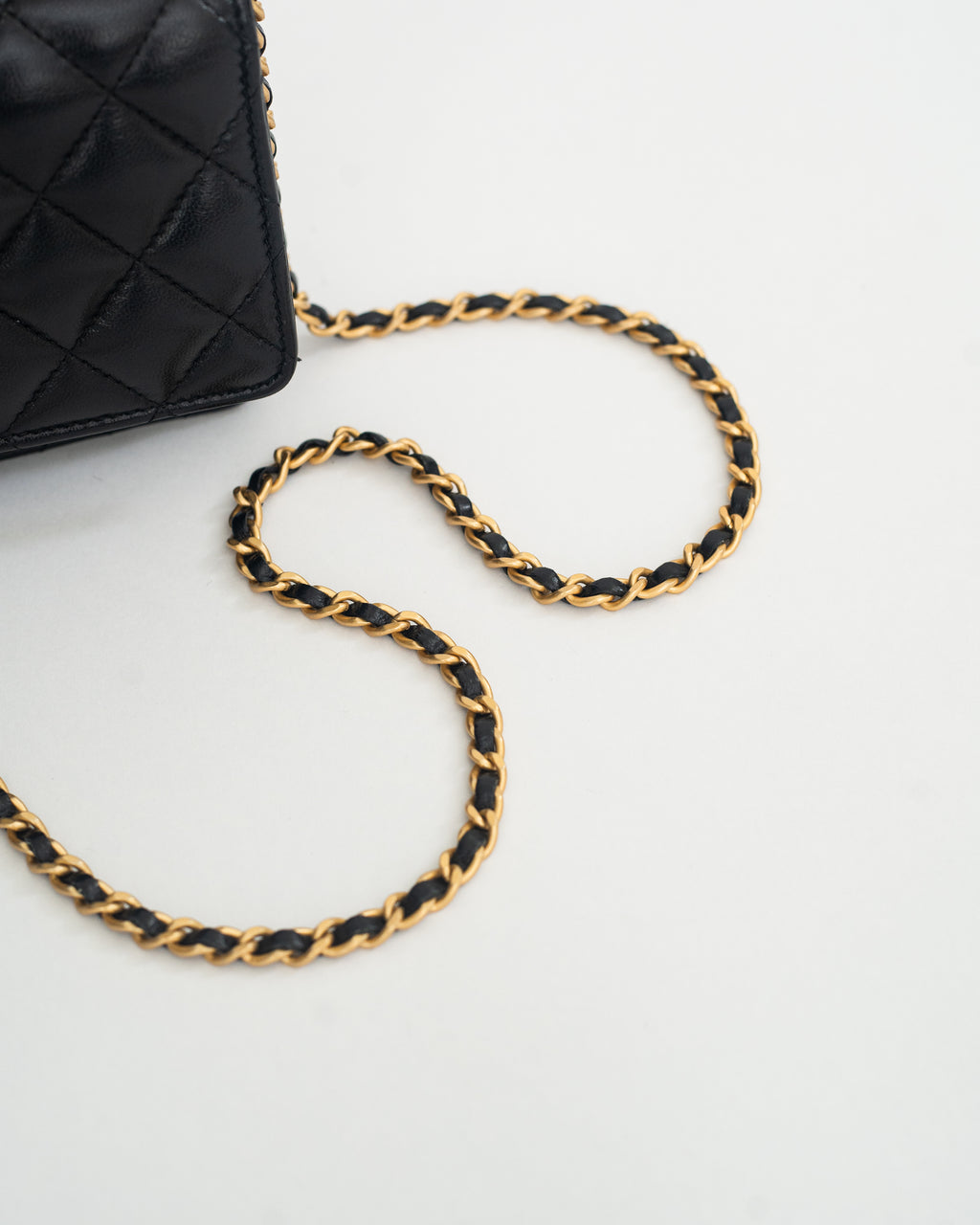 Chanel Top Handle Wallet on Chain (WOC) Limited Edition in Black Lambskin