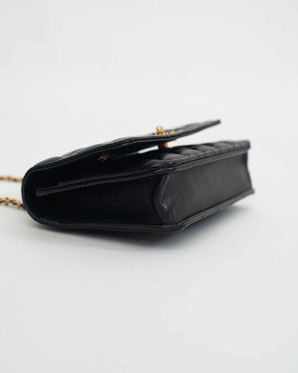 Chanel Top Handle Wallet on Chain (WOC) Limited Edition in Black Lambskin