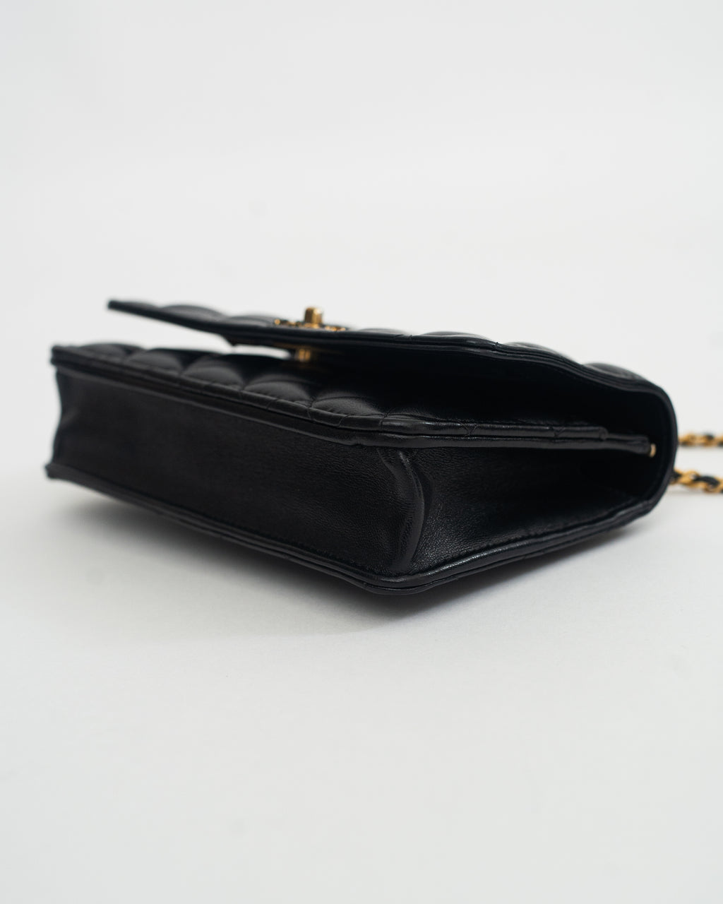 Chanel Top Handle Wallet on Chain (WOC) Limited Edition in Black Lambskin