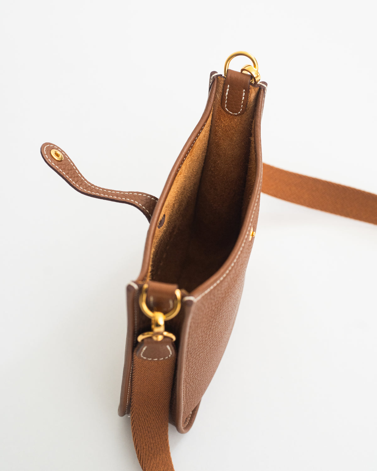 Hermès Evelyne TPM in Gold Clemence Leather GHW