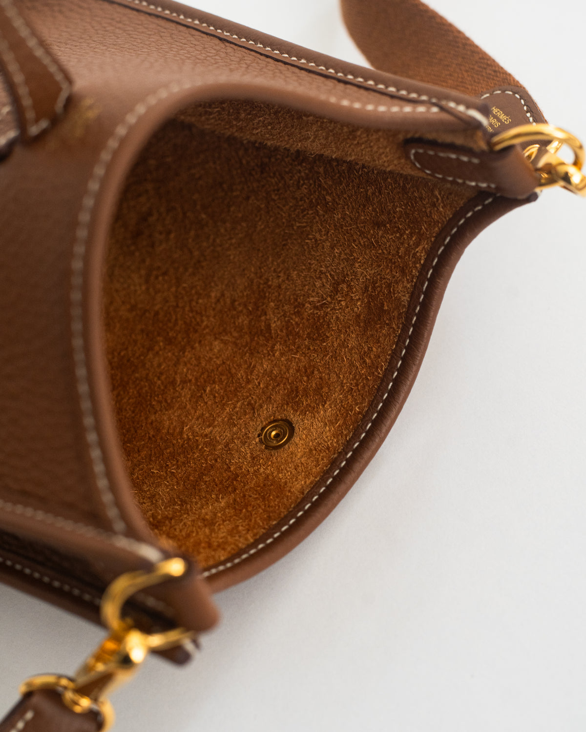 Hermès Evelyne TPM in Gold Clemence Leather GHW