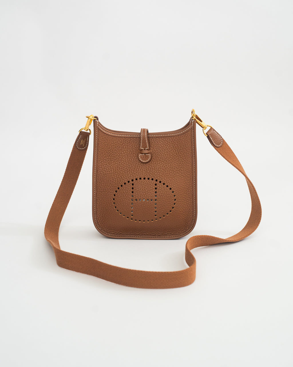 Hermès Evelyne TPM in Gold Clemence Leather GHW