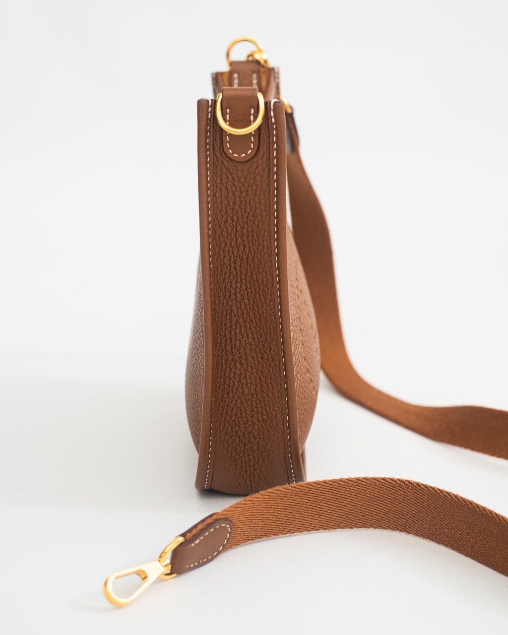 Hermès Evelyne TPM in Gold Clemence Leather GHW