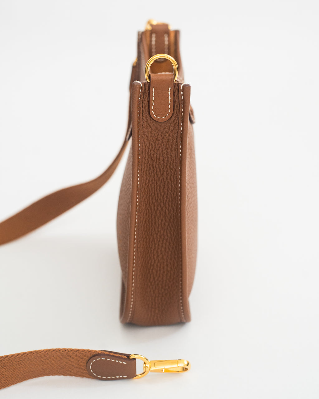 Hermès Evelyne TPM in Gold Clemence Leather GHW