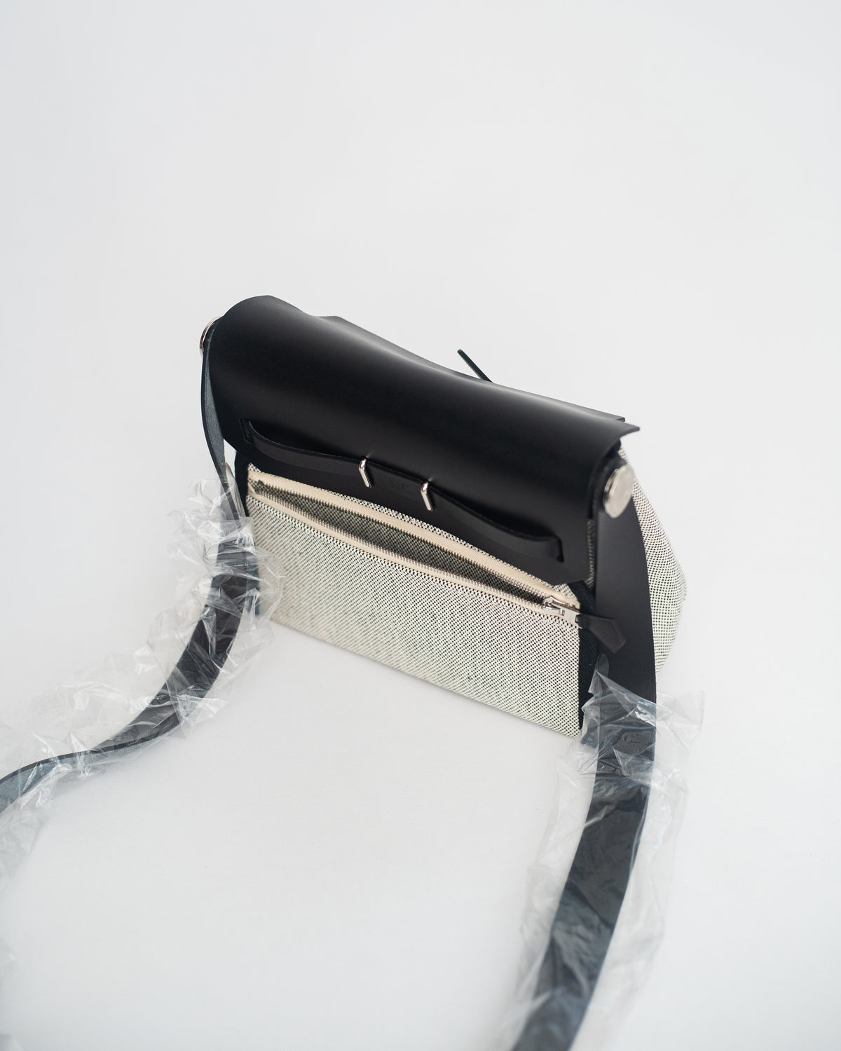 Hermès Herbag Mini in Black Canvas PHW