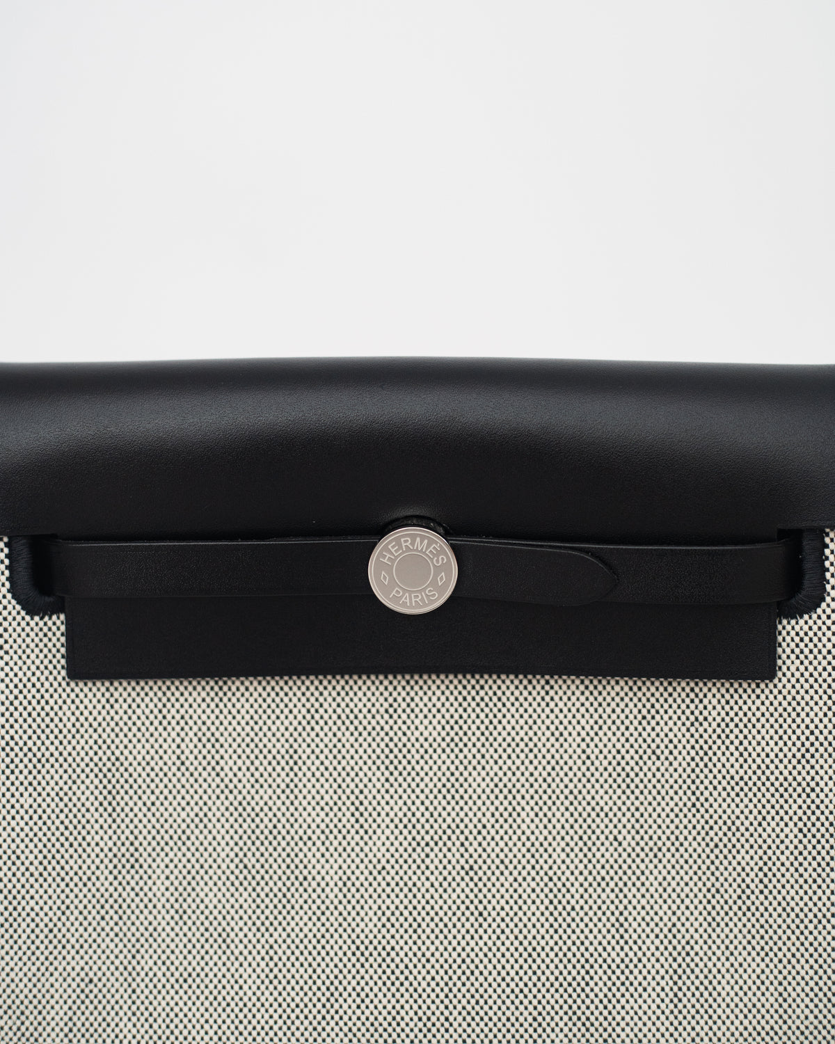 Hermès Herbag Mini in Black Canvas PHW