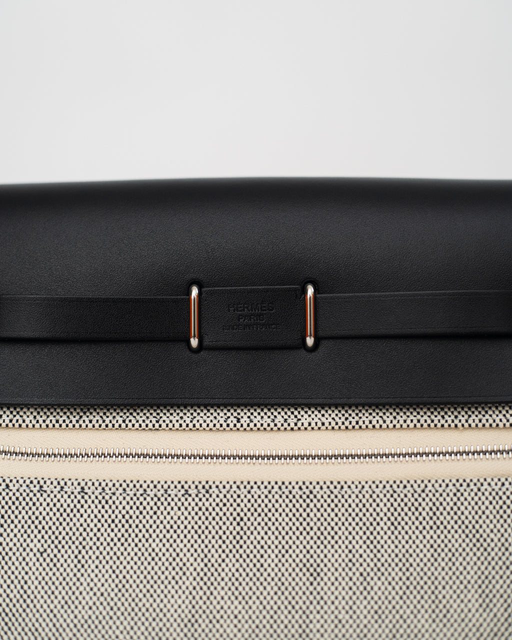 Hermès Herbag Mini in Black Canvas PHW
