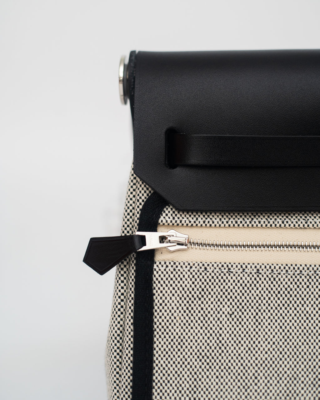 Hermès Herbag Mini in Black Canvas PHW