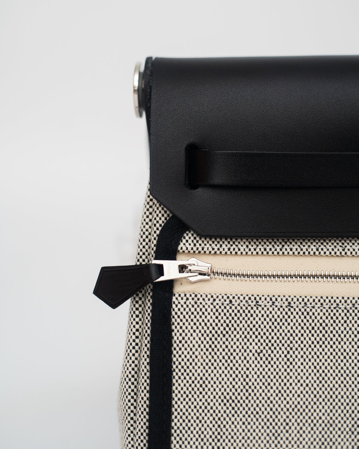 Hermès Herbag Mini in Black Canvas PHW