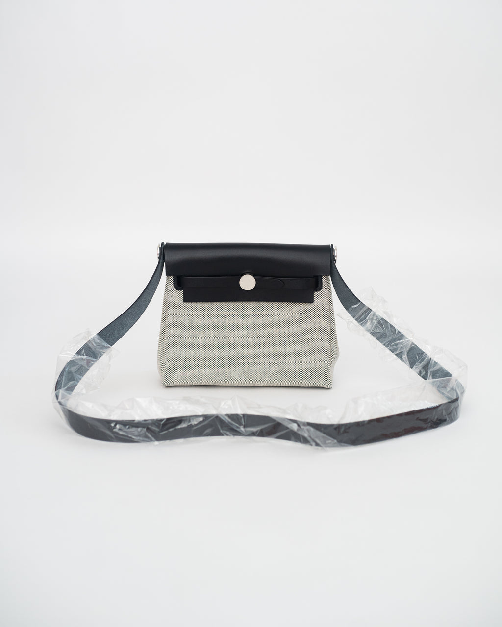Hermès Herbag Mini in Black Canvas PHW