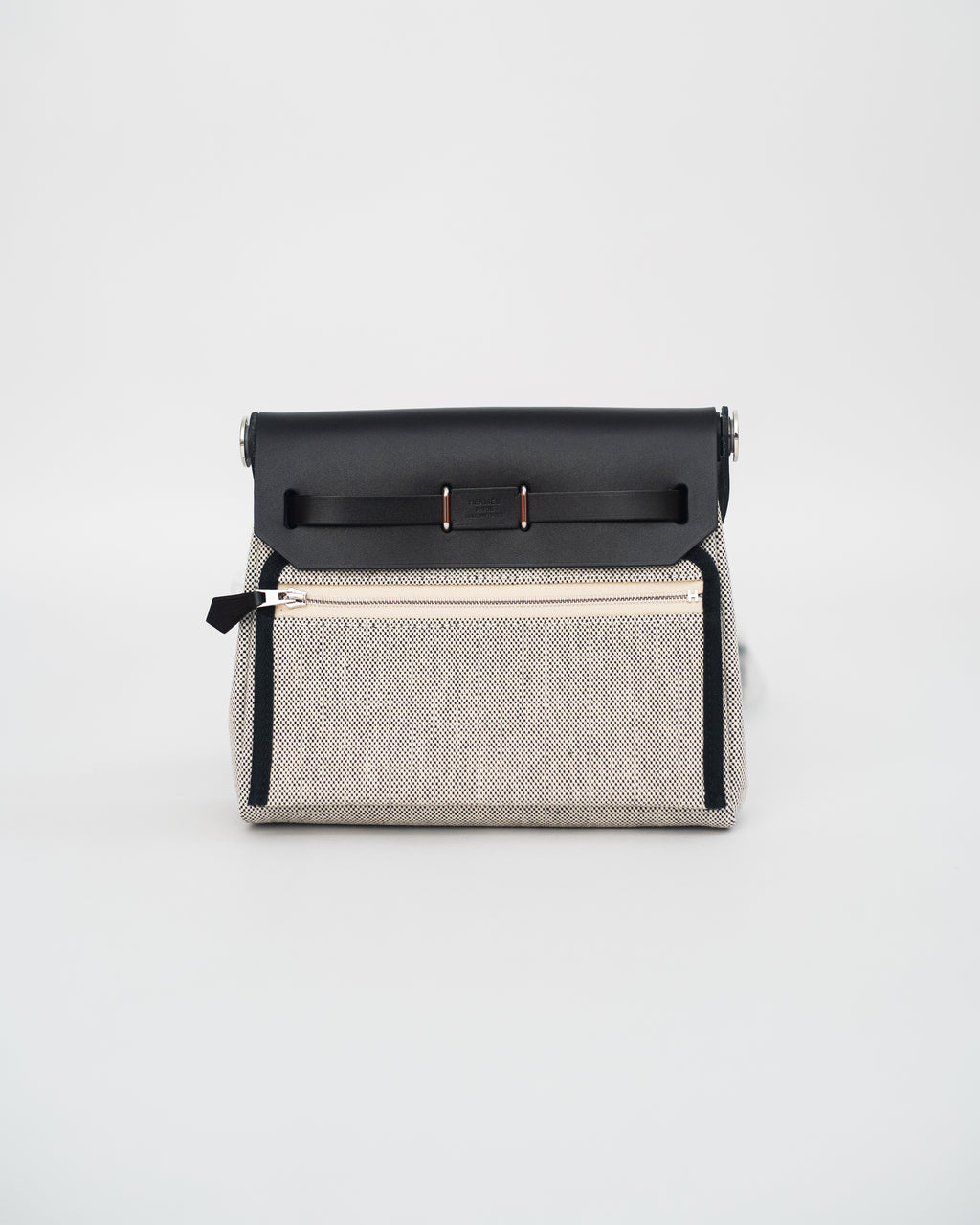 Hermès Herbag Mini in Black Canvas PHW
