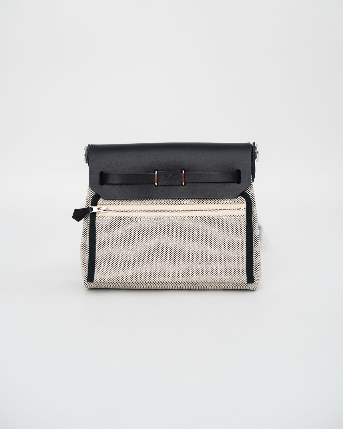 Hermès Herbag Mini in Black Canvas PHW