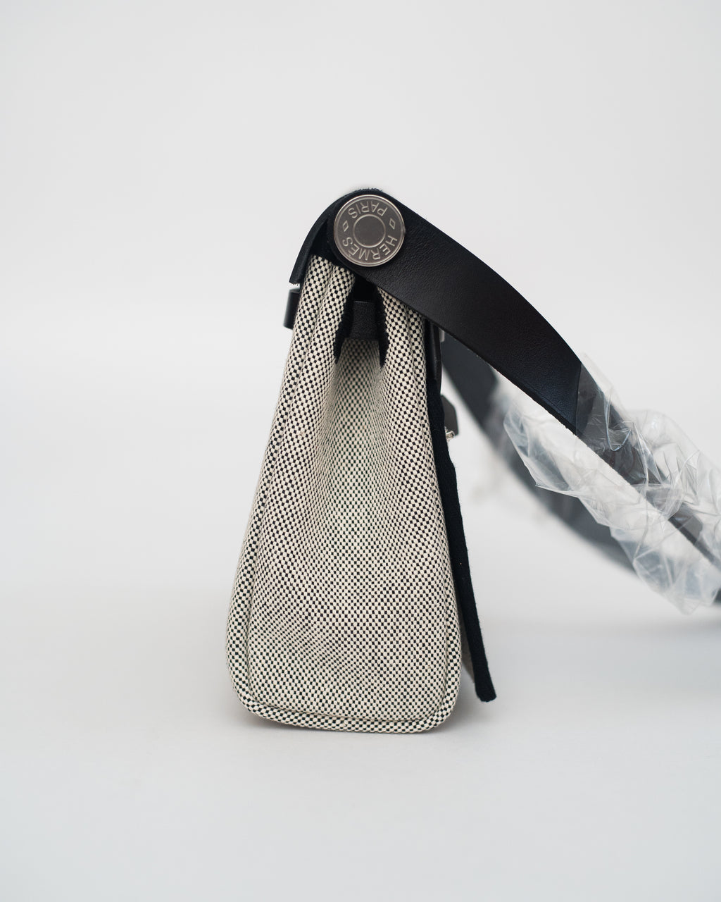Hermès Herbag Mini in Black Canvas PHW
