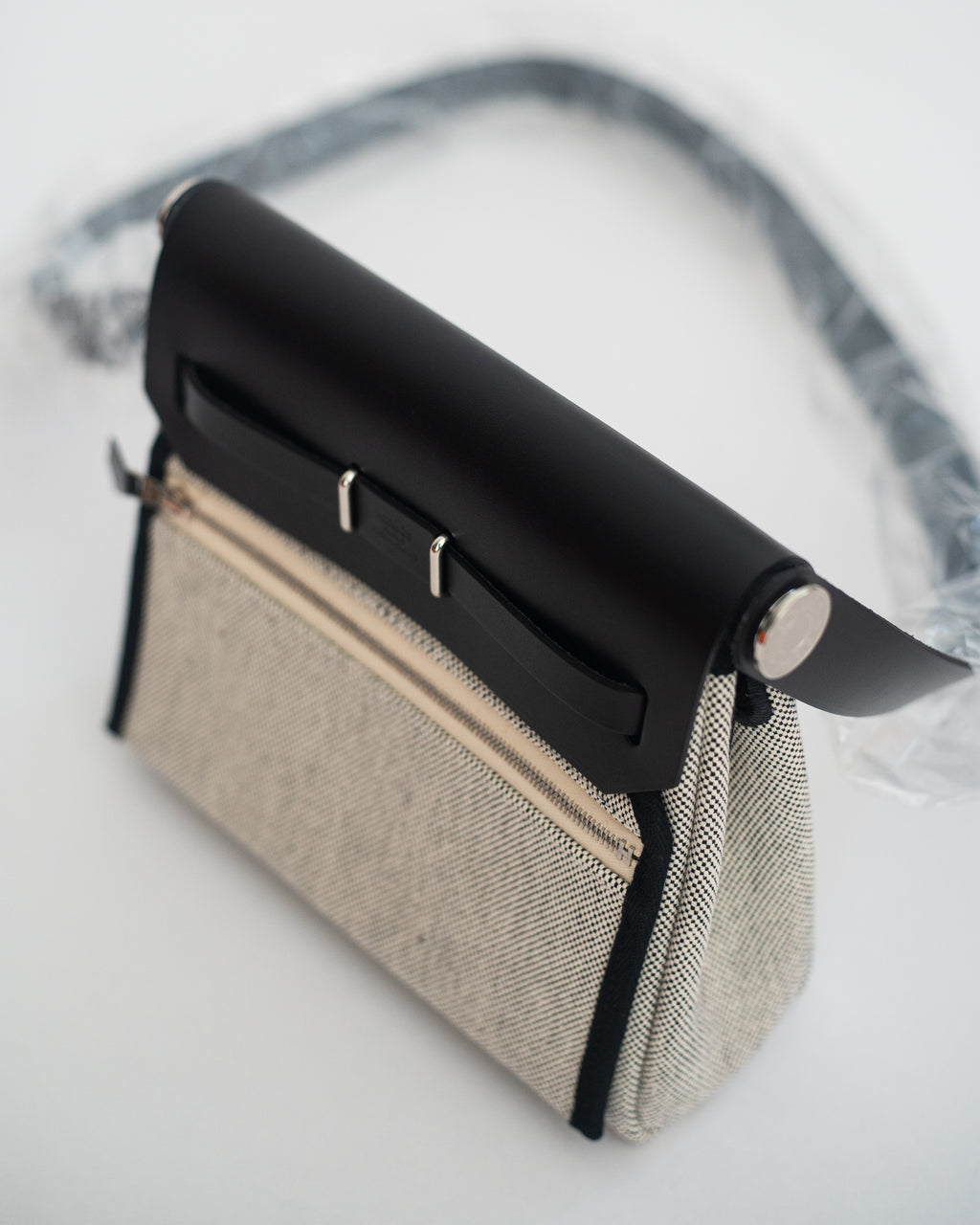 Hermès Herbag Mini in Black Canvas PHW