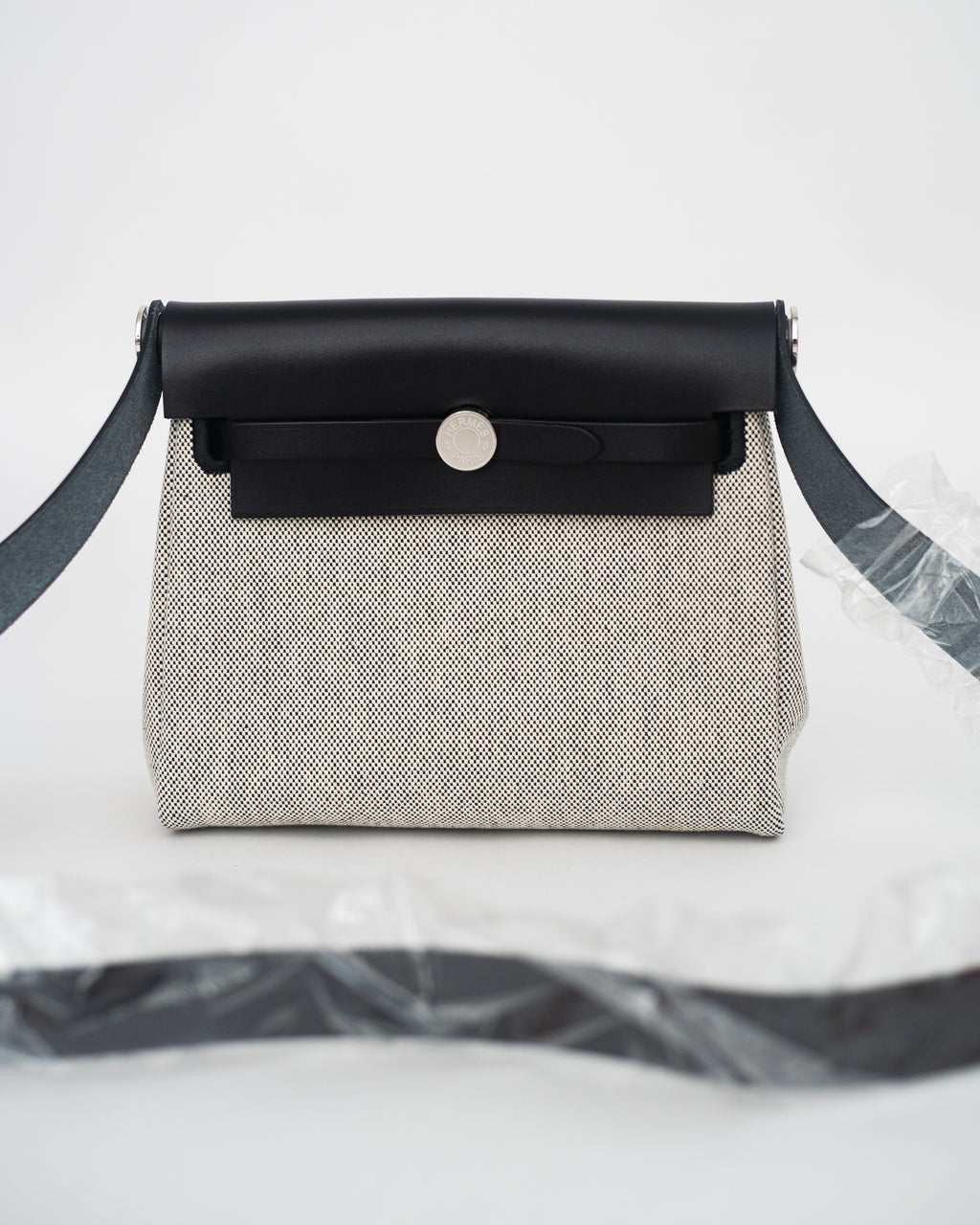 Hermès Herbag Mini in Black Canvas PHW