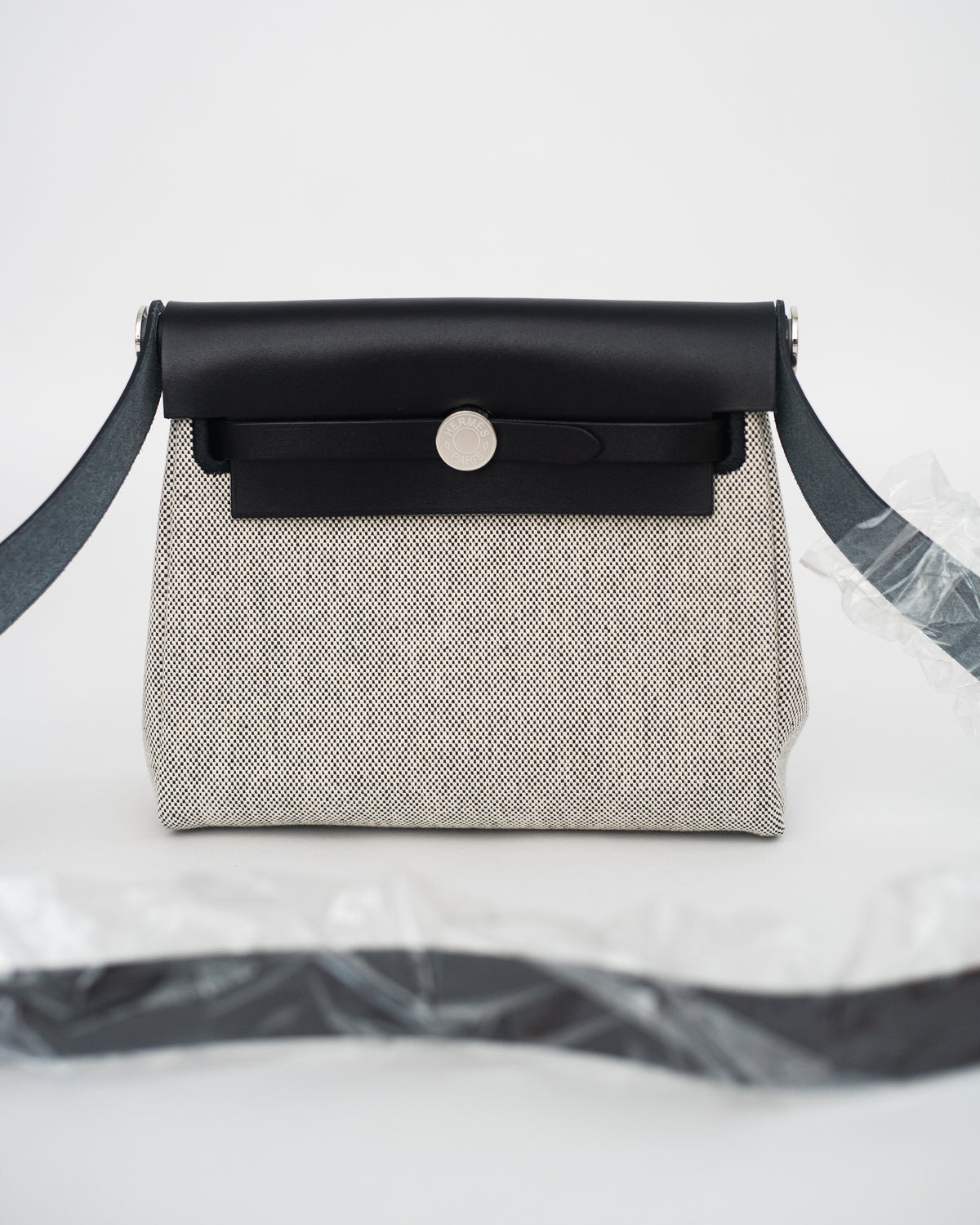 Hermès Herbag Mini in Black Canvas PHW