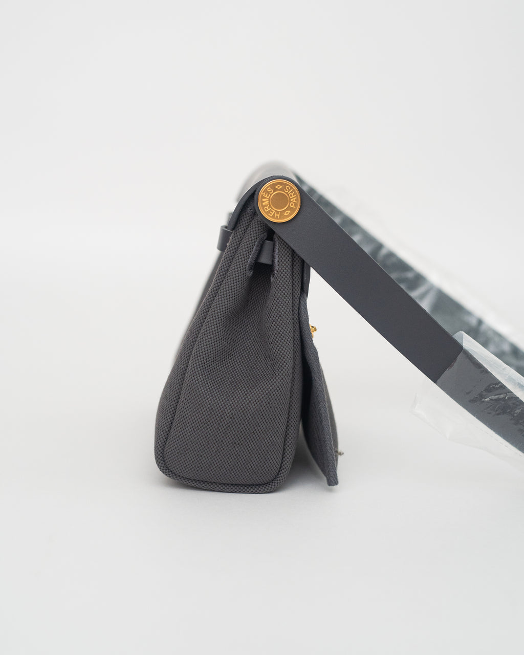 Hermès Herbag Mini in Gray Canvas GHW