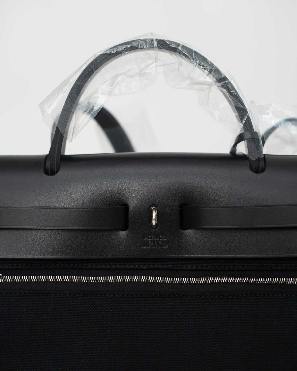 Hermès Herbag 31 in Black Canvas PHW