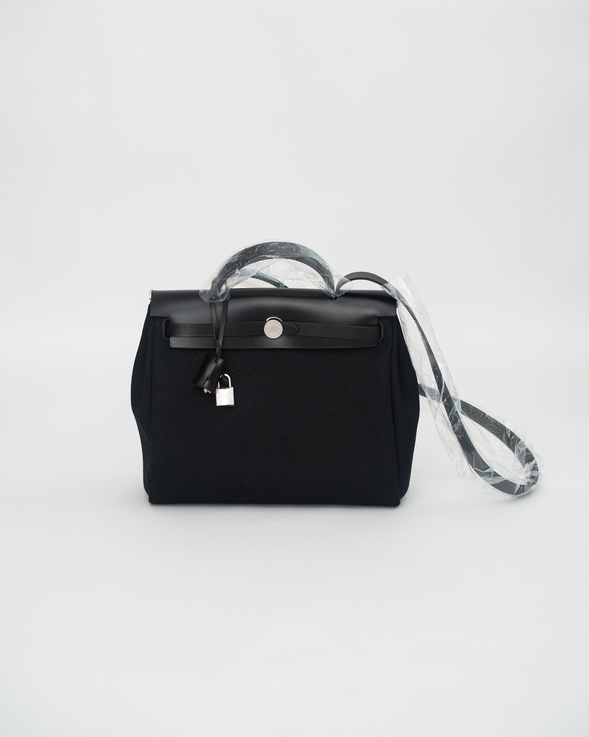 Hermès Herbag 31 in Black Canvas PHW
