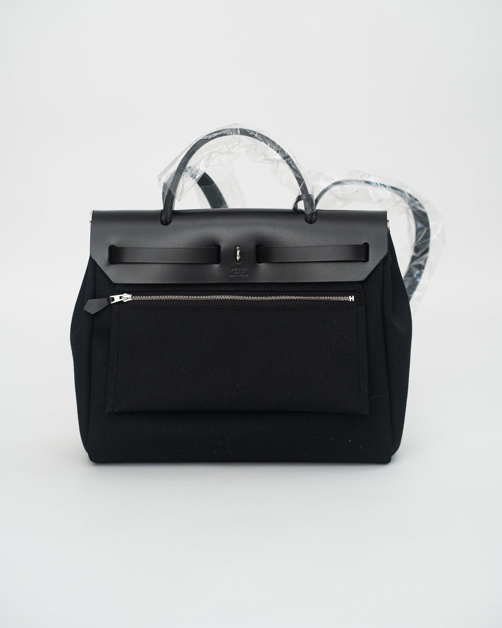Hermès Herbag 31 in Black Canvas PHW