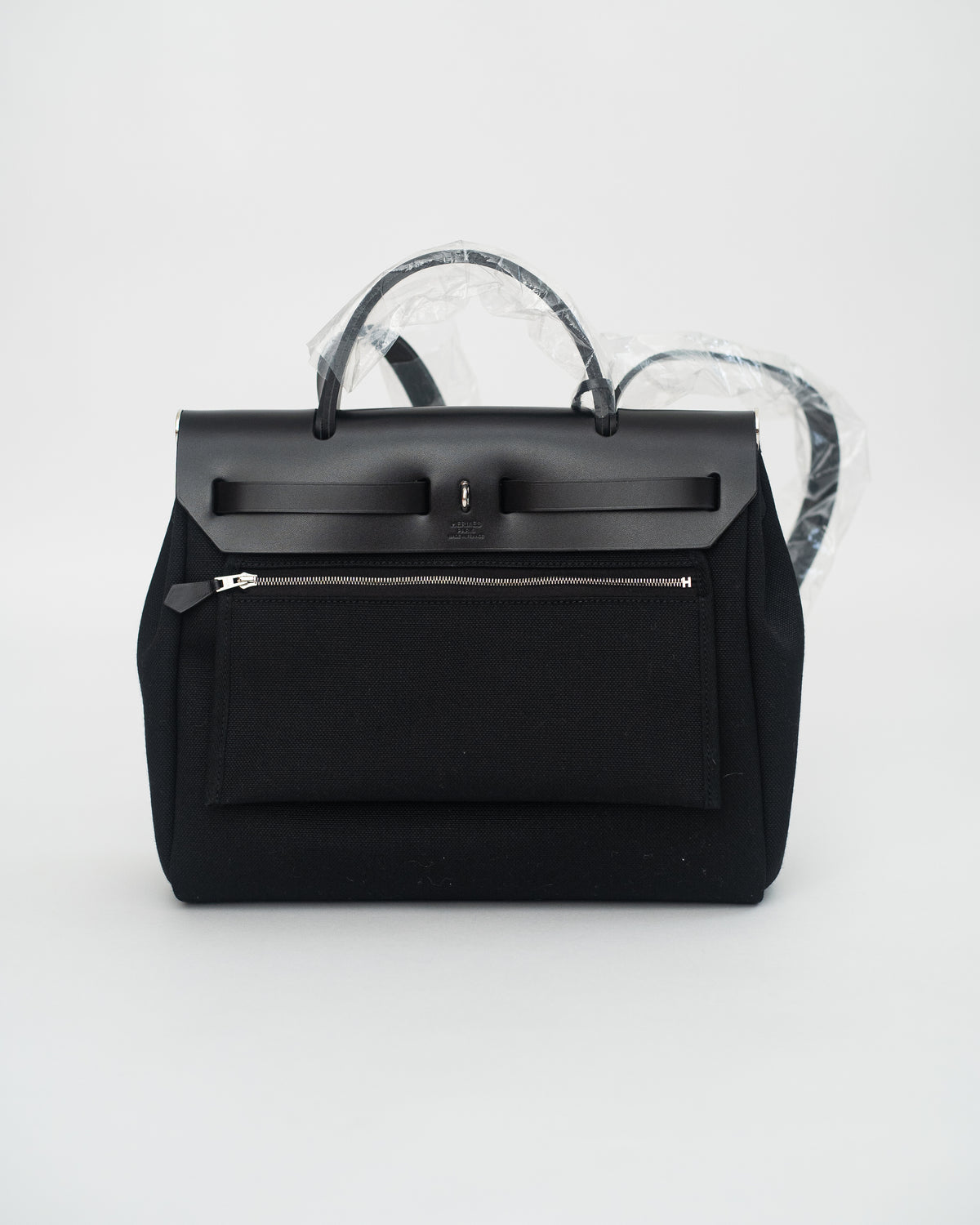 Hermès Herbag 31 in Black Canvas PHW