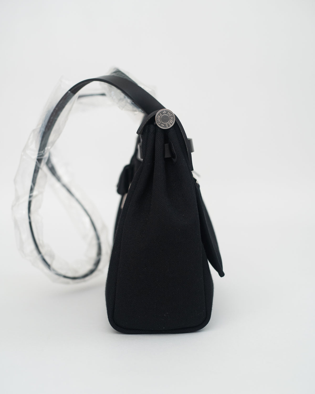 Hermès Herbag 31 in Black Canvas PHW