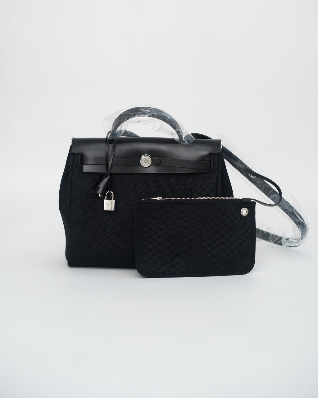Hermès Herbag 31 in Black Canvas PHW