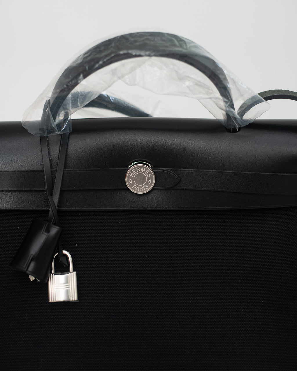 Hermès Herbag 31 in Black Canvas PHW