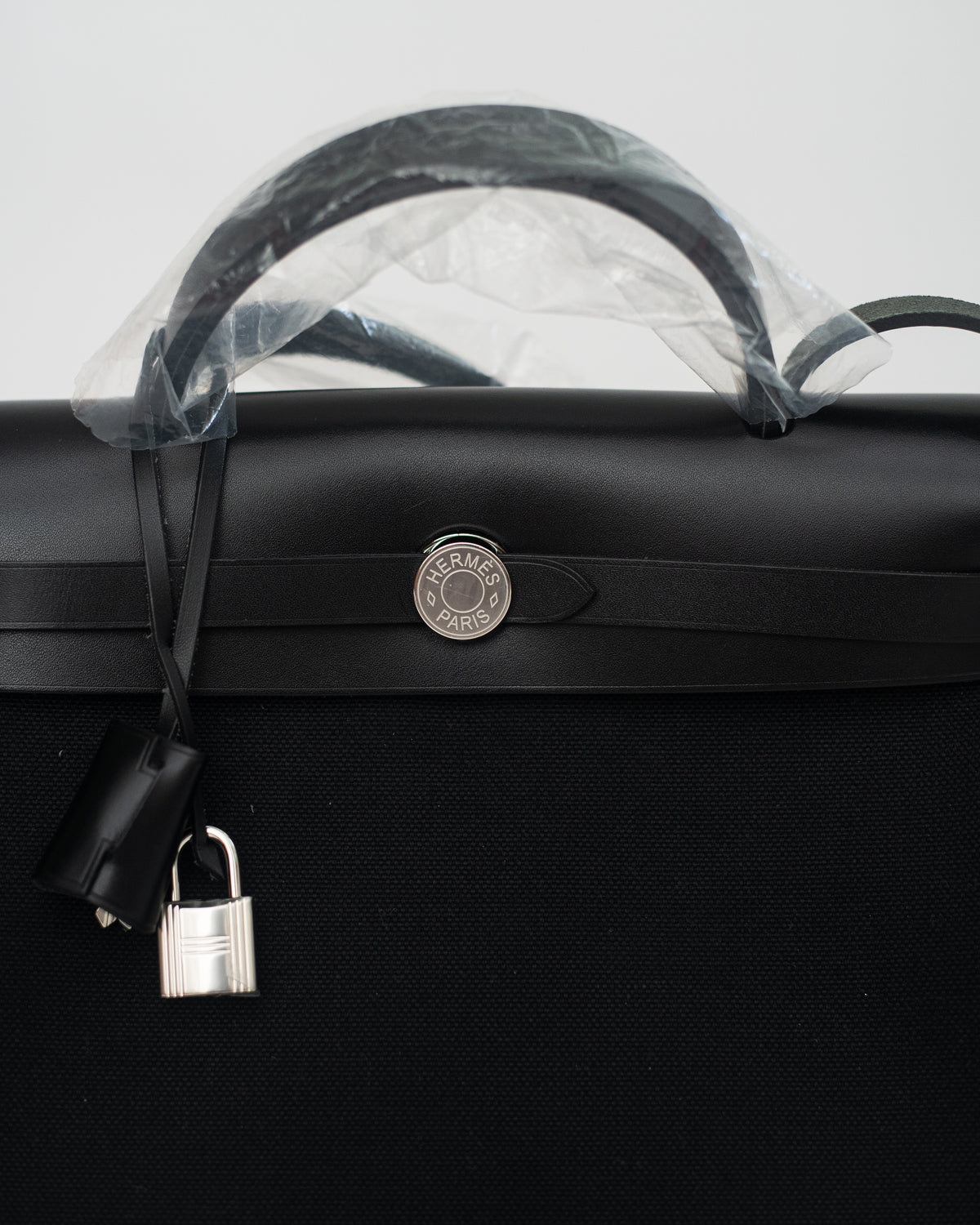 Hermès Herbag 31 in Black Canvas PHW